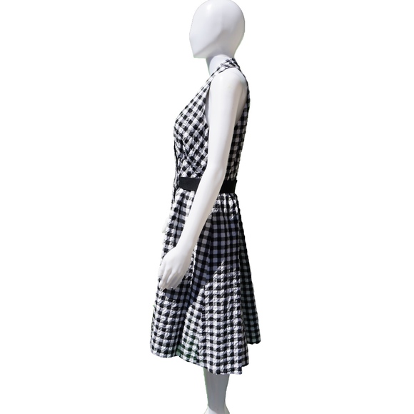 NANETTE LEPORE GINGHAM PRINT SLEEVELESS DRESS - Picture 2 of 7